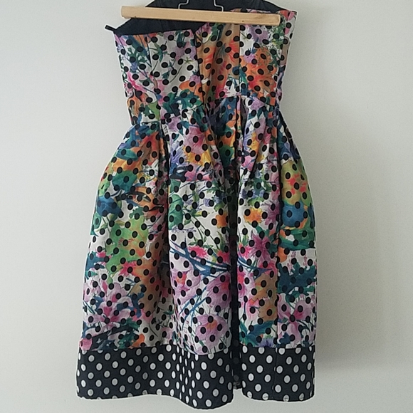 Anthropologie strapless printed dress - Picture 4 of 6